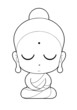 Buddhist Monk cartoon