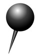 Illustration: Stecknadel scharz Stecknadel scharz