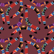 Seamless pattern with boomerangs