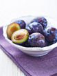 Bowl of Fresh Plums