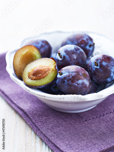 Photo: Bowl of Fresh Plums Bowl of Fresh Plums