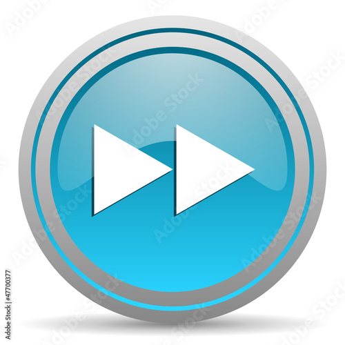 Illustration: scroll blue glossy icon on white background scroll blue glossy icon on white background