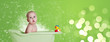 baby with duck green
