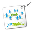 Carsharing Schild, Plakette, Autoteilen