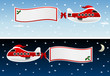 Vector: christmas plane with banners christmas plane with banners