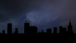 Poland Warsaw skyline storm