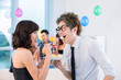 Flirting at party