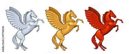 Vector: Winged horse Winged horse