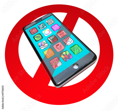 Illustration: No Smart Phones Do Not Call Talk on Cell Phone Telephone No Smart Phones Do Not Call Talk on Cell Phone Telephone