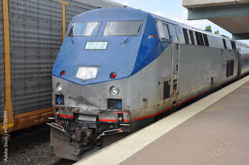 Photo: Amtrak Locomotive General Electric in Syracuse, USA Amtrak Locomotive General Electric in Syracuse, USA