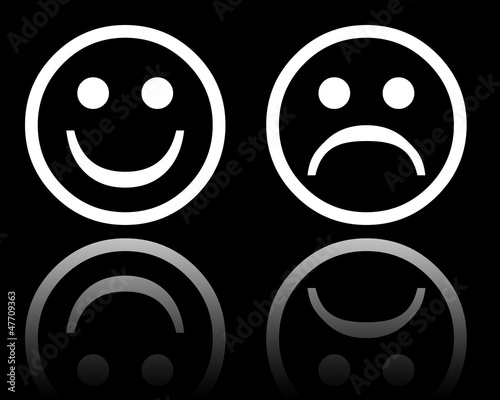 Illustration: smile and frown smile and frown