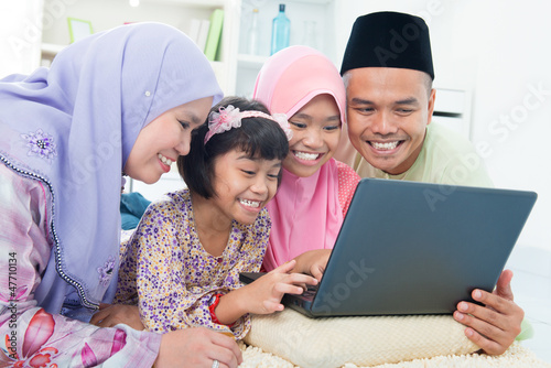 Photo: Muslim family interaction Muslim family interaction