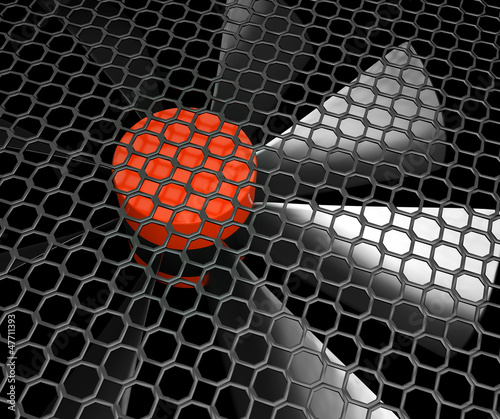 Photo: PC fan with red central PC fan with red central