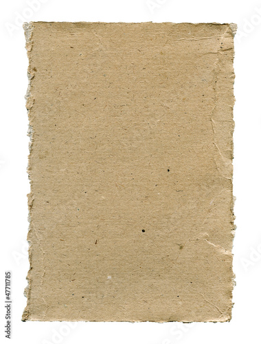 Photo: Torn cardboard isolated Torn cardboard isolated
