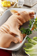 raw piglet ready to roast