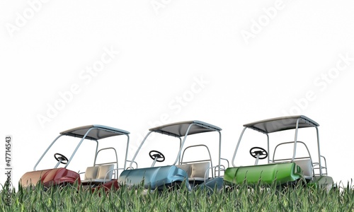 Illustration: golf carts golf carts