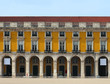 Front elevation, facade detail at "Praca do Comercio", Lisbon