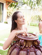 woman with fountain