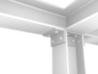 steel construction detailed view - 3D