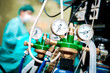 Manometer with reducer at hospital