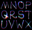 Handwritten Neon Light Alphabets 