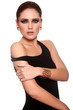 glamor beautiful sexy stylish woman in black cloth