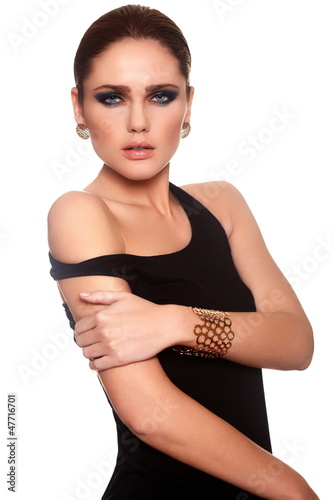 Photo: glamor beautiful sexy stylish woman in black cloth glamor beautiful sexy stylish woman in black cloth