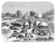 Illustration: Poor Gipsy Village - East Europe - 19th century Poor Gipsy Village - East Europe - 19th century