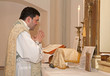 catholic priest with at tridentine mass