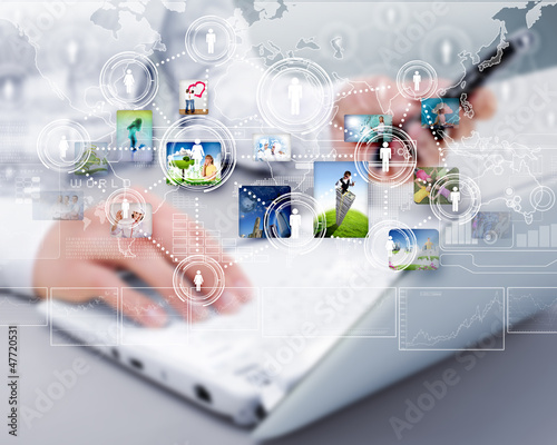 Photo: Symbol of social network Symbol of social network