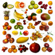 Fruit mix isolated on white background