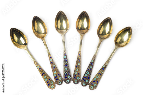 Photo: spoon on the white background spoon on the white background