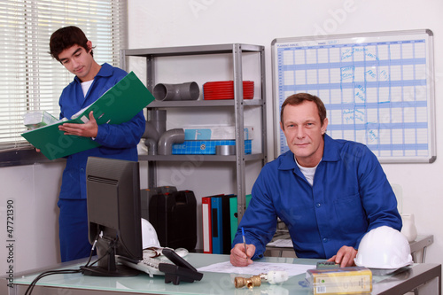 Photo: apprentice and trainer in workshop apprentice and trainer in workshop