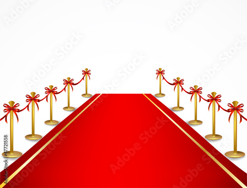 Vector: Red carpet and velvet rope. Vector Red carpet and velvet rope. Vector