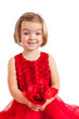 Beautiful little girl in red