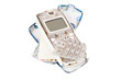 disassemble the device on a white background
