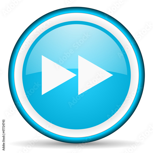 Illustration: scroll blue glossy icon on white background scroll blue glossy icon on white background