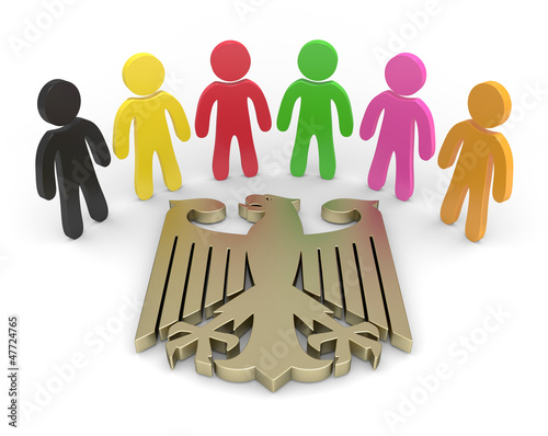 Illustration: adler parteien adler parteien