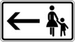 Fußgänger Gehweg gegenüber benutzen Zusatzzeichen
