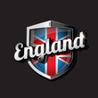 England - The British flag in shield