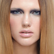Make-up cosmetics Closeup portrait of beautiful woman