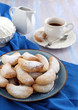Crescents vanilla and almond cookies