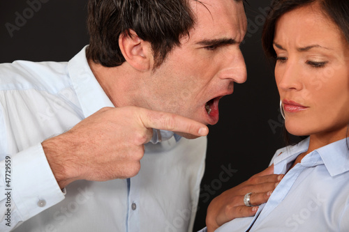 Photo: Man extremely angry at girlfriend Man extremely angry at girlfriend