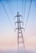 Electricity pylon in fog