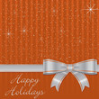 Bow and stars Christmas card in vector format.