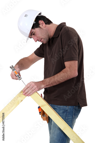 Photo: Makin making wooden frame Makin making wooden frame