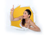Woman with a glass of orange juice