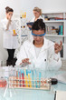 Students in a science lab