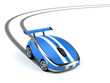 Computer mouse on wheels concept