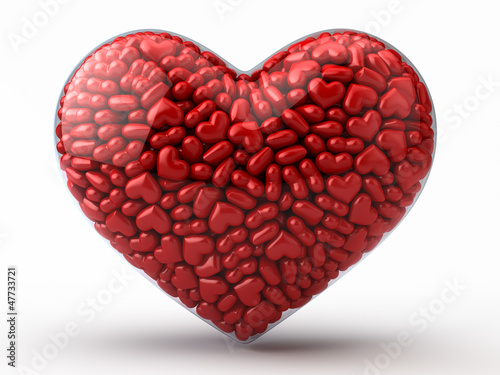 Illustration: Heart of hearts - 3d render Heart of hearts - 3d render